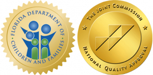 dcf logo and jcaho seal