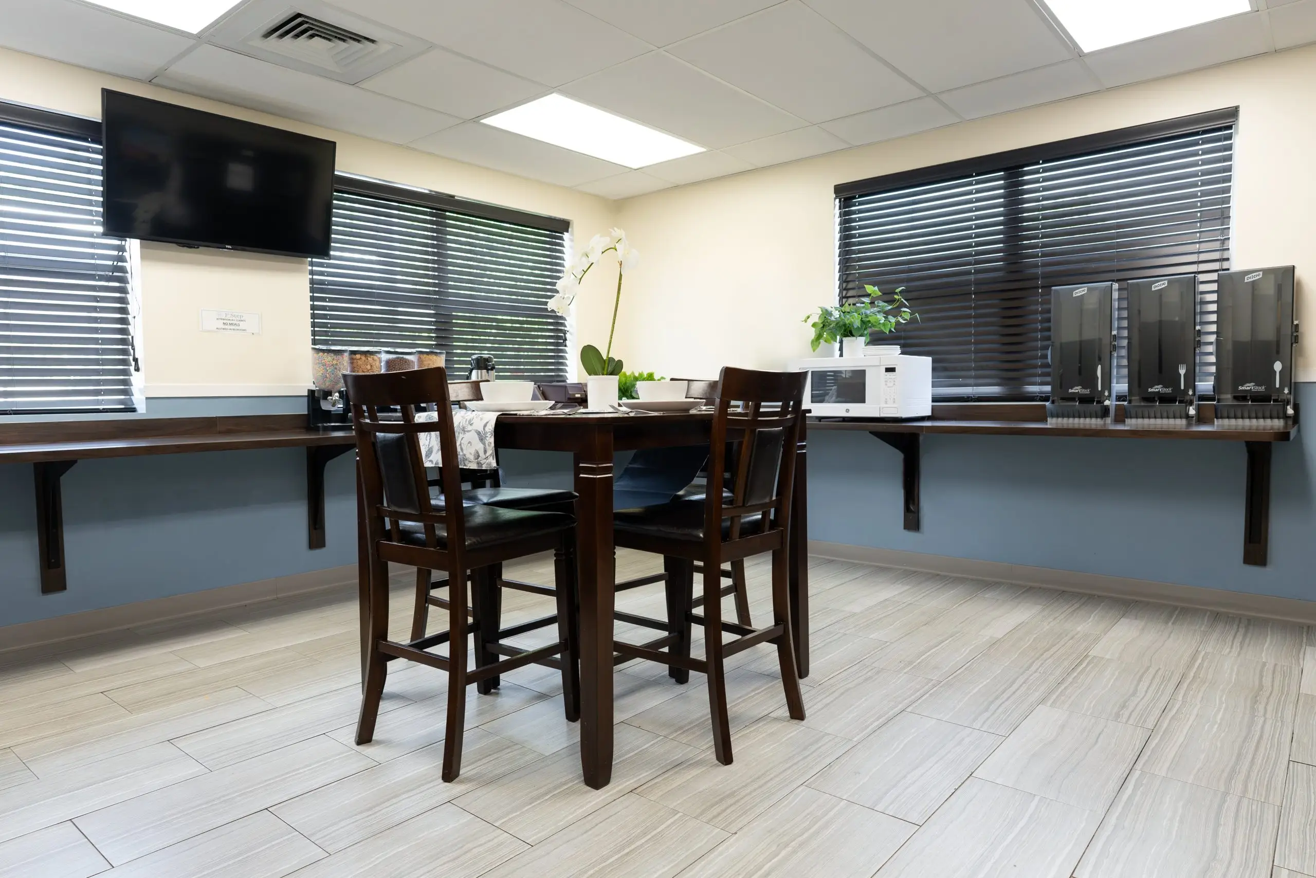 kitchen and dining area