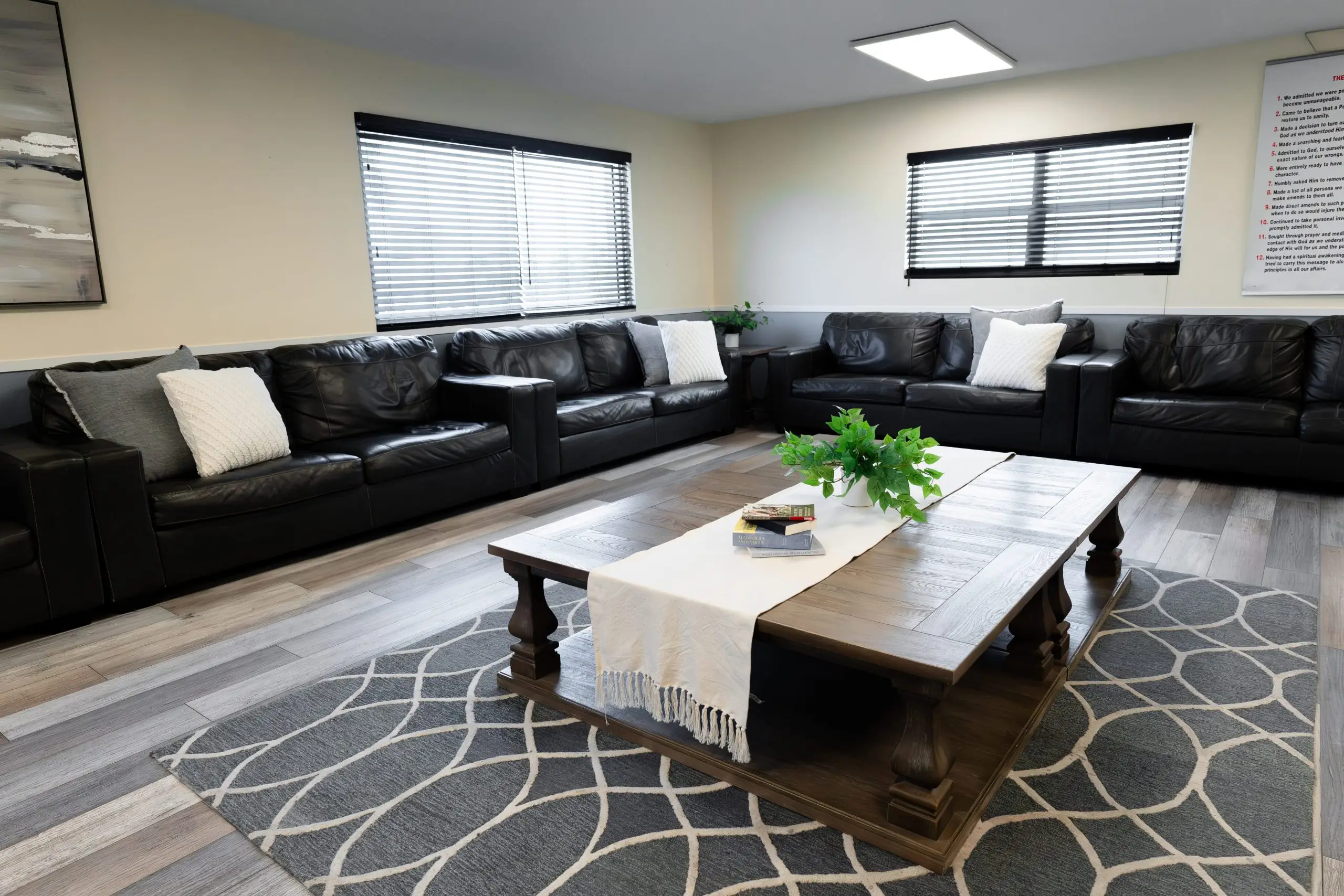 group room at first step detox